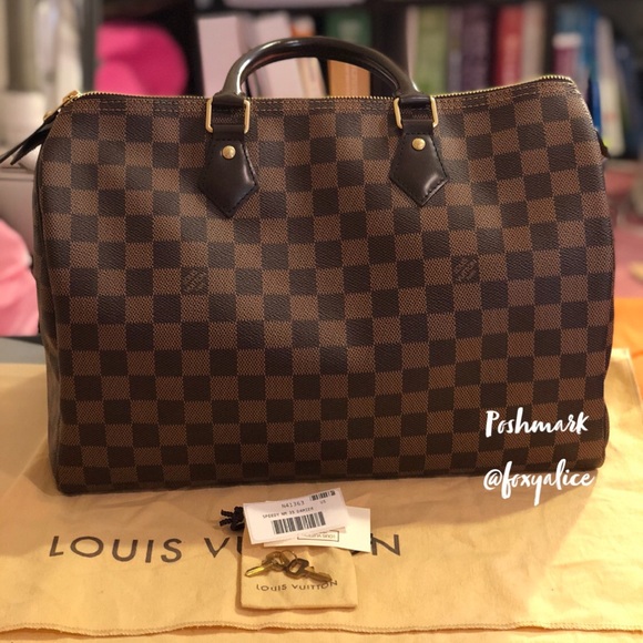 Sold on Mercari! Louis Vuitton Speedy 35 - Picture 1 of 8